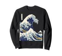 Great Wave Kanagawa Japanese Ocean Surf Serenity Sweatshirt