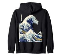 Great Wave Kanagawa Japanese Ocean Surf Serenity Zip Hoodie