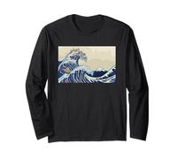 Great Wave of Cats - Kitty Ocean Fun Japanese Art Long Sleeve T-Shirt