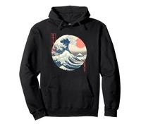 Great Wave Off Kanagawa Japanese Painting Sunset Japan Pullover Hoodie
