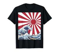 Great Wave off Kanagawa Rising Sun T-Shirt