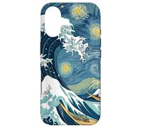 Great Wave off Kanagawa with Starry Nights van Gogh Art Case for iPhone 17