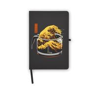 Great Wave Off Kanakawa in a Coffee Pot Notebook, Blank Pages, Faux Leather Cover, Planner, Journal, Workbook