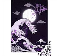 Great Wave Purple Night 1000 Piece Jigsaw Puzzle, 70x50cm/1000pcs, for Adults, Quiet Home Activity, Evening Leisure And Quiet Weekends