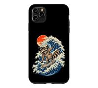 Great Wave Raccoon Japanese Ukiyo-e Art Trash Panda Tee Case for iPhone 11 Pro Max