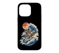 Great Wave Raccoon Japanese Ukiyo-e Art Trash Panda Tee Case for iPhone 14 Pro Max