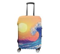 Great Wave Sun Luggage Covers for Suitcase M | Funny Travel Baggage Suitcase Cover Washable Protector 19-32 Inch