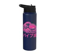Great Wave Vaporwave Japanese Wave Stainless Steel Insulated Water Bottle