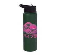 Great Wave Vaporwave Japanese Wave Stainless Steel Insulated Water Bottle