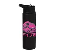 Great Wave Vaporwave Japanese Wave Stainless Steel Insulated Water Bottle