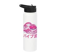Great Wave Vaporwave Japanese Wave Stainless Steel Insulated Water Bottle