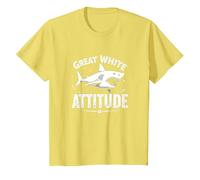 Great White Attitude: Fierce Ocean Predator T-Shirt, Kids, Lemon, 2 Years