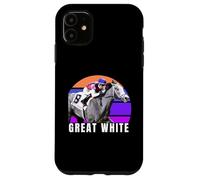 Great White Horse, Horse Racing, Santa Anita, Del Mar, Horse Case for iPhone 11