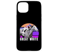 Great White Horse, Horse Racing, Santa Anita, Del Mar, Horse Case for iPhone 15 Plus