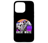Great White Horse, Horse Racing, Santa Anita, Del Mar, Horse Case for iPhone 15 Pro Max