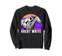 Great White Horse, Horse Racing, Santa Anita, Del Mar, Horse Sweatshirt