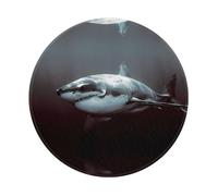 Great White Shark 8-Inch Round Mouse Pad - Your Desk Companion for Office, Desktop, Laptop, Personal Computers, and Consoles