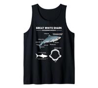Great White Shark Anatomy Diagram Ocean Science Marine Chart Tank Top