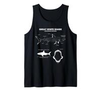 Great White Shark Anatomy Diagram Ocean Science Marine Chart Tank Top