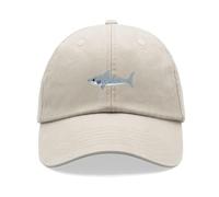 Great White Shark Baseball Cap Vintage Washed Unisex Dad Hat Adjustable Fishing