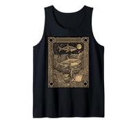 Great White Shark Constellation Tarot Card Occult Tank Top