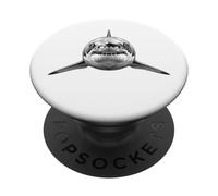 Great White Shark Face Vintage Engraving Ocean Species PopSockets Adhesive PopGrip