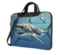 Great White Shark Laptop Bag 13-15.6Inch, 360° Protective Laptop Sleeve Case Shockproof Messenger Shoulder Bag Waterproof Computer Case Carrying Cover Briefcases for Men Women