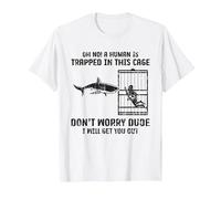 Great White Shark Ocean Biologists Predator Fish - Marine T-Shirt, Men, White, 3X-Large