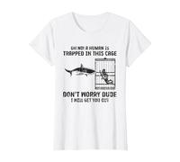 Great White Shark Ocean Biologists Predator Fish - Marine T-Shirt, Women, White, X-Large