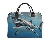 Great White Shark Opens Mouth Laptop Tote Bag Casual Travel Handbag Multi Pocket Shoulder Bags for Work Travel