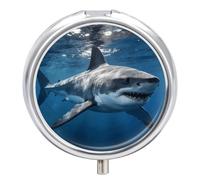 Great White Shark Pill Case Pill Box with 3 Compartments