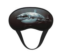 Great White Shark Print Adjustable Eye Cover for Sleeping, Comfortable, Pressure-Free and Breathable Sleeping Masks