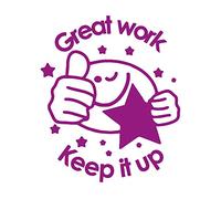 Great Work Keep It Up - Thumbs Up Stamper - Purple
