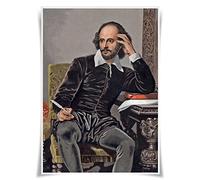 Great Writer Portrait Poster Literary Giants A3 Prints Wall Art Home Decor (William Shakespeare)