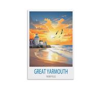 Great Yarmouth Norfolk Vintage Travel Posters 24x36inch(60x90cm) Wall Art Picture Print Canvas Painting for Living Room Home Decor