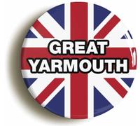 Great Yarmouth Union Jack Fridge Magnet (Circular 2inch / 50mm Diameter)