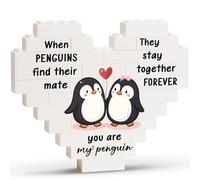 Greatabox Anniversary Romantic Gifts for Her Him, I Love You Gifts for Him Her, Engagement Presents, Valentines Birthday Christmas Penguin Plaque Gifts for Couples Girlfriend Boyfriend Wife