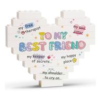 Greatabox Friendship Gifts for Women, Best Friend Birthday Gifts, Christmas Graduation Heart Puzzle Plaque Presents to My Best Friend, Bestie, BBF, Soul Sister (5 x 4.1 inches)