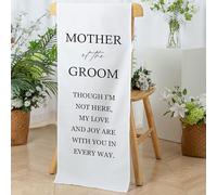 GREATALE Reserved Wedding Chair Sign, In Loving Memory Wedding Decor - Honoring Loved Ones with Remembrance Seating Cover (MOTHER of the GROOM, 50" x 15")