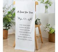 GREATALE Reserved Wedding Chair Sign, In Loving Memory Wedding Decor - Honoring Loved Ones with Remembrance Seating Cover (A Seat for You, 50" x 15")