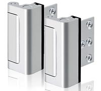 GreaTalent 2PACK Home Security Door Reinforcement Lock Childproof, Add High Security to Home Prevent Unauthorized Entry, Aluminum Construction Finish, Frame Lock, Silver