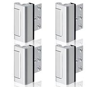 GreaTalent 4PACK Home Security Door Reinforcement Lock Childproof, Add High Security to Home Prevent Unauthorized Entry, Aluminum Construction Finish, Frame Lock, Silver