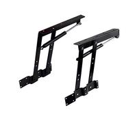 GreatBba 2pcs Folding Lift up Top Coffee Table Lifting Frame Desk Mechanism Hardware Fitting Hinge Spring Standing Rack Hinge Rack Bracket (Gas Hydraulic)