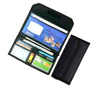 GreatDio Multipurpose Multi Pocket Expanding Cheque Book Holder Travel Organizer Document Bag for Small Accessories- Brown/Black