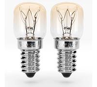 greate. 2X E14 Oven Bulb 15W - Oven Bulbs up to 300 Degrees Heat-Resistant for ovens, Grilling ovens, microwaves - Salt lamp Light Bulbs - Oven lamp with 75 lumens & 2700K - Oven Light, Cooker Bulb