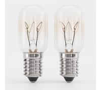 greate 2X Fridge Bulb 15W Screw E14 Warm White - Fridge Bulbs for Sewing Machine, Salt lamp, Freezer, Refrigerator - Sewing Machine Bulb 15W Screw with T22, 90 Lumens & 2700K - Fridge lamp