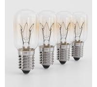 greate 4X Fridge Bulb 15W Screw E14 Warm White - Fridge Bulbs for Sewing Machine, Salt lamp, Freezer, Refrigerator - Sewing Machine Bulb 15W Screw with T22, 90 Lumens & 2700K - Fridge lamp