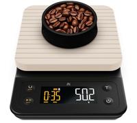 Greater Goods Digital Accurate Coffee Scale for Pour-Over Maker, with Timer for Great French Press and General Kitchen Use, Designed in St. Louis, (Birch White)