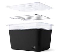 Greater Goods Sous Vide Container | Polycarbonate, Clear, Black | 12 Qt / 11.35L Capacity | Universal, Insulated, Dishwasher-Safe