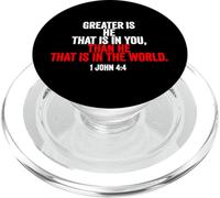 Greater is He that is in me than he that is in the world PopSockets PopGrip for MagSafe